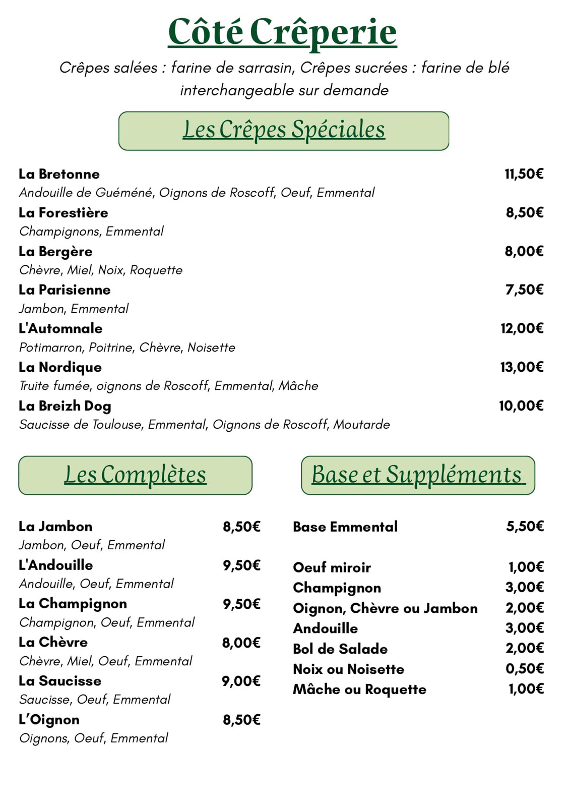 Carte complète