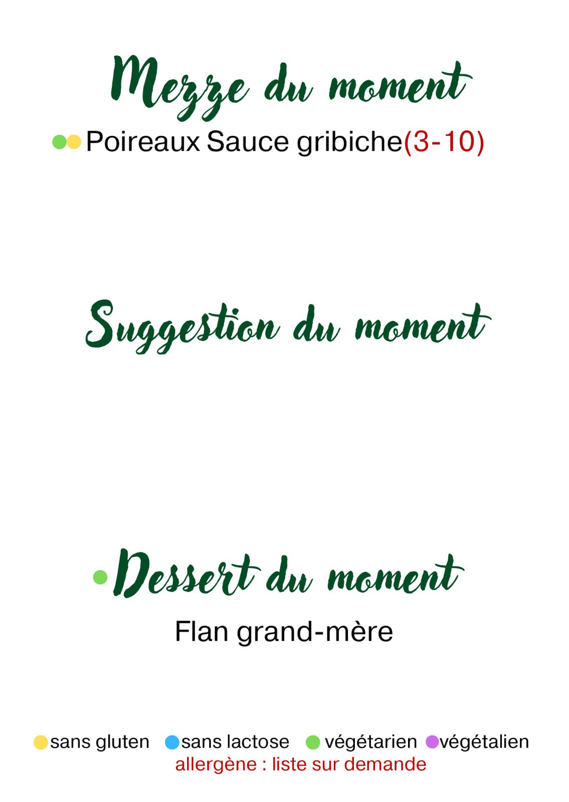 Suggestion du moment