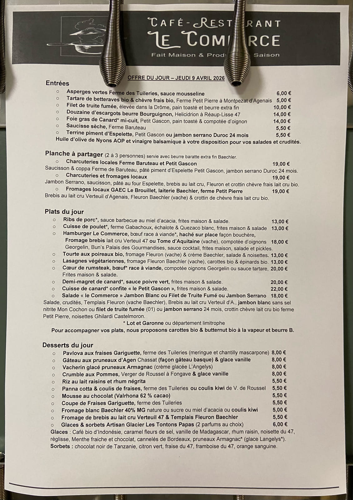 Suggestion du moment