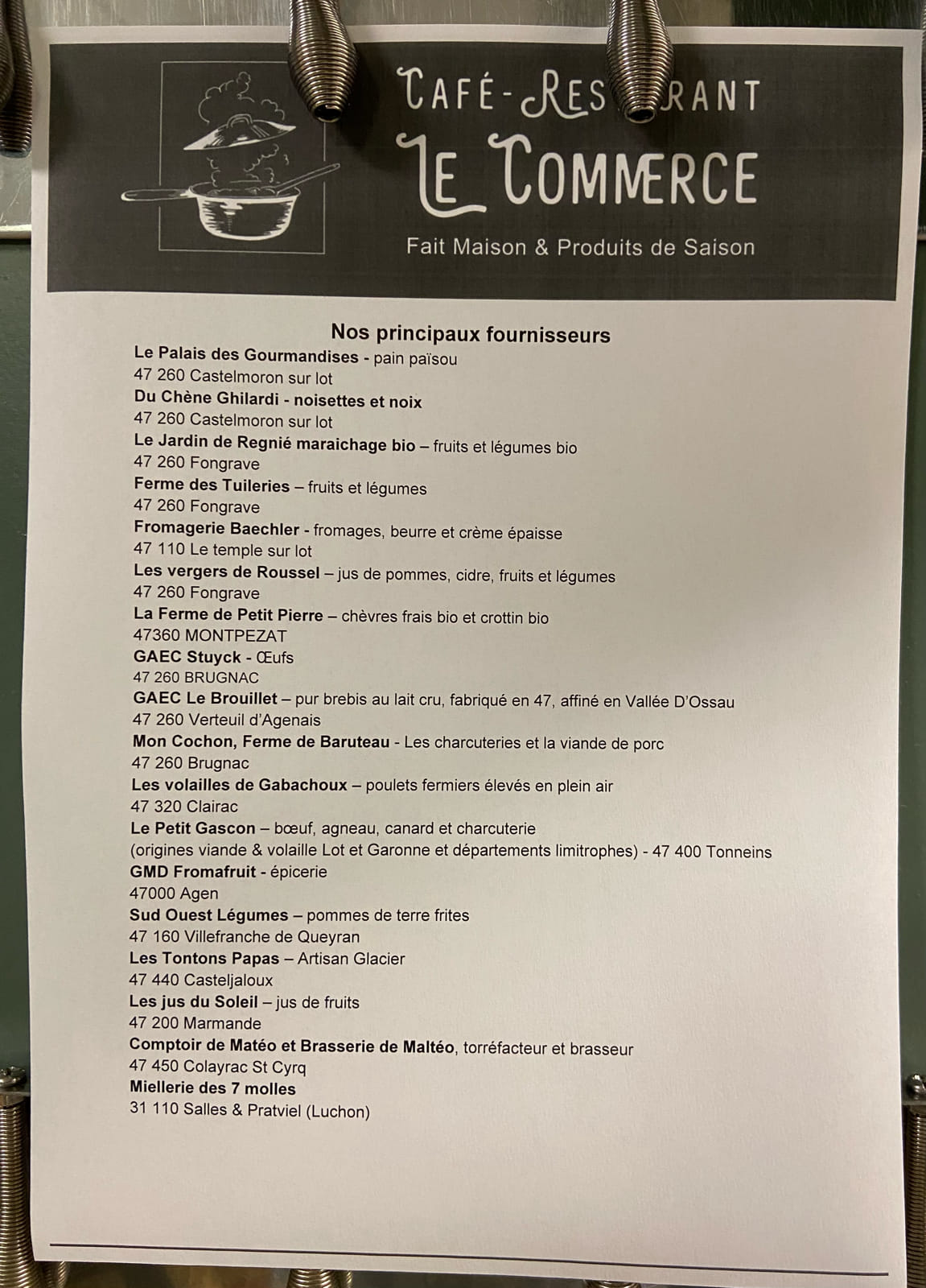 Suggestion du moment