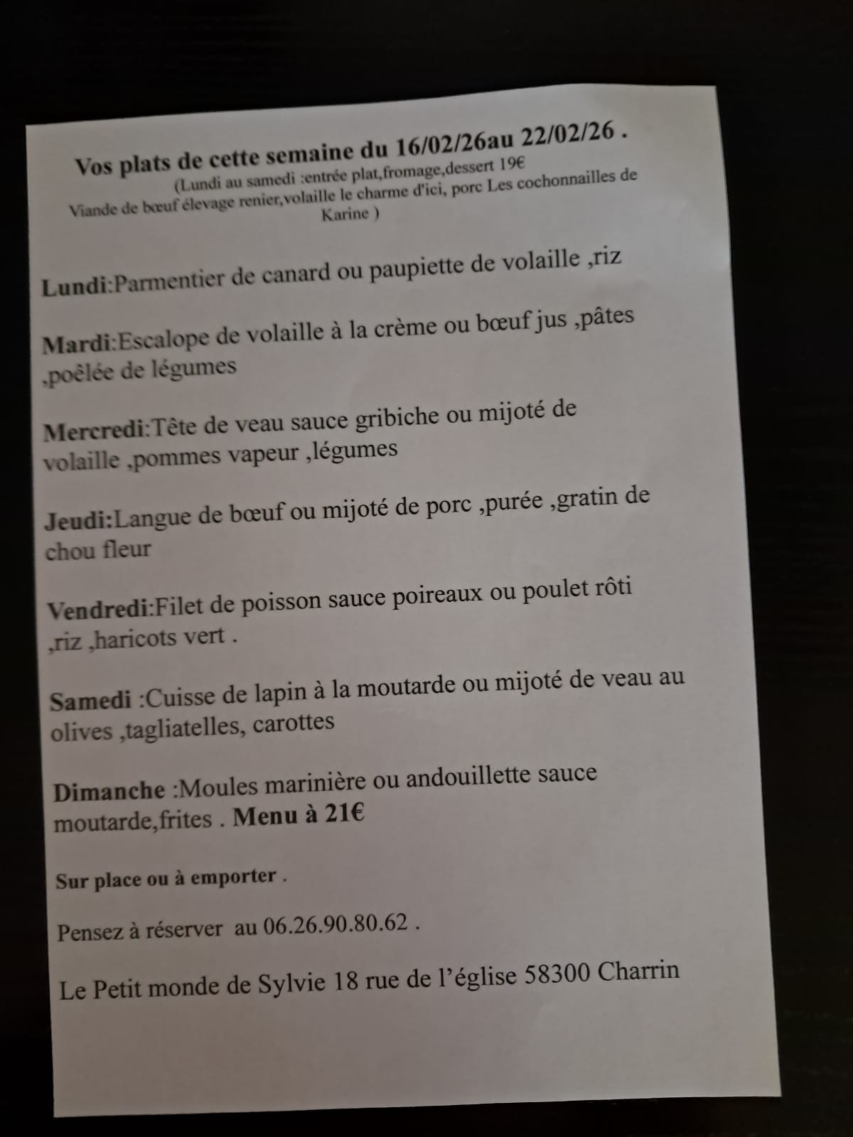 Suggestion du moment