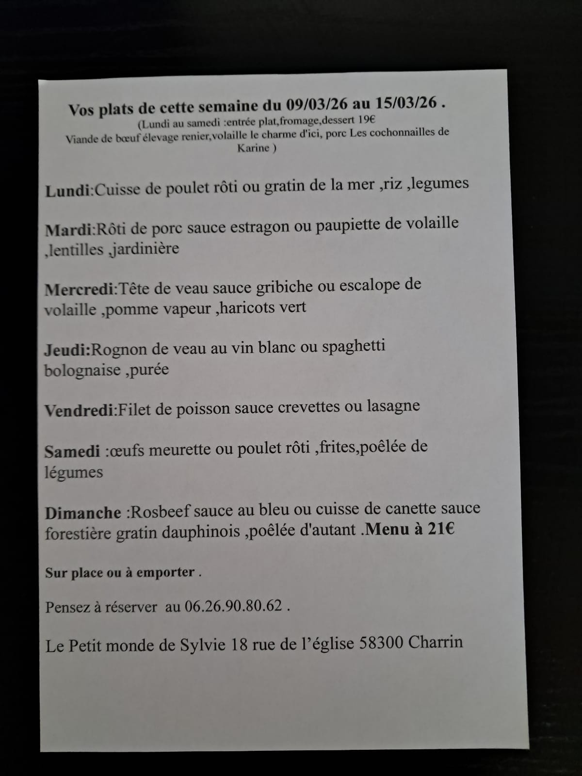 Suggestion du moment