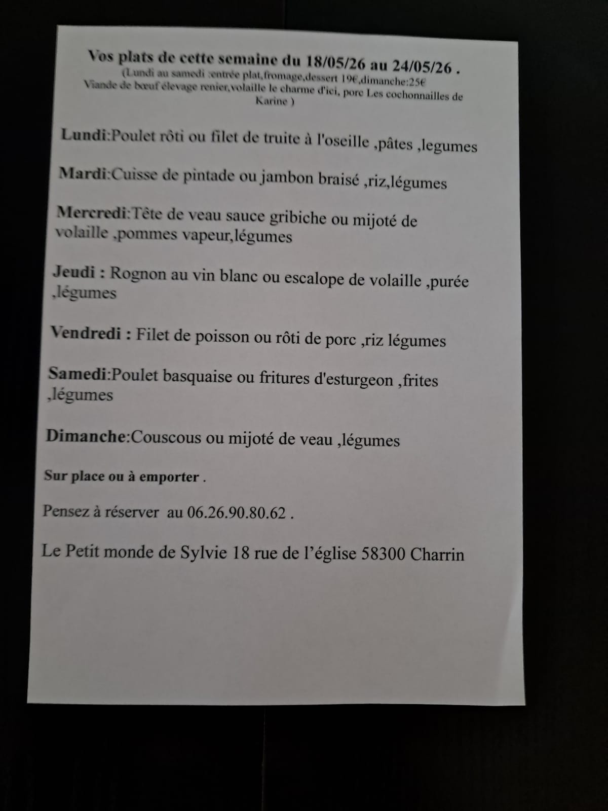 Suggestion du moment