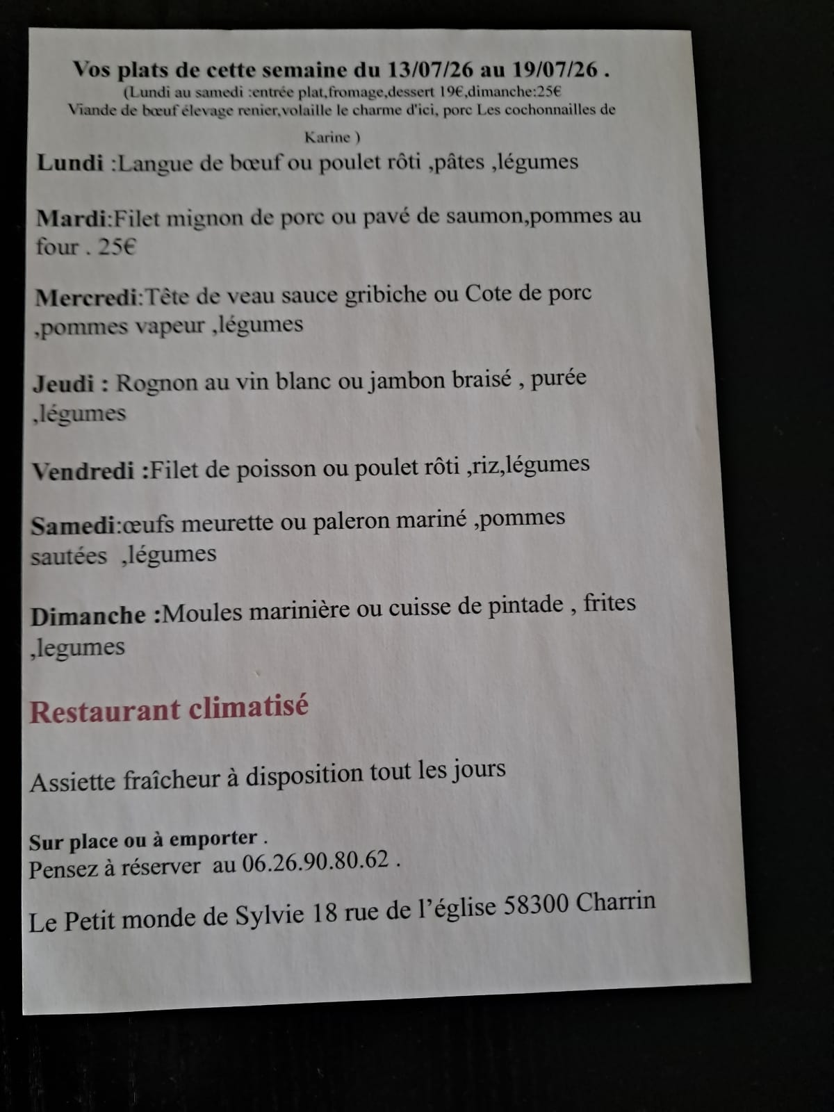 Suggestion du moment