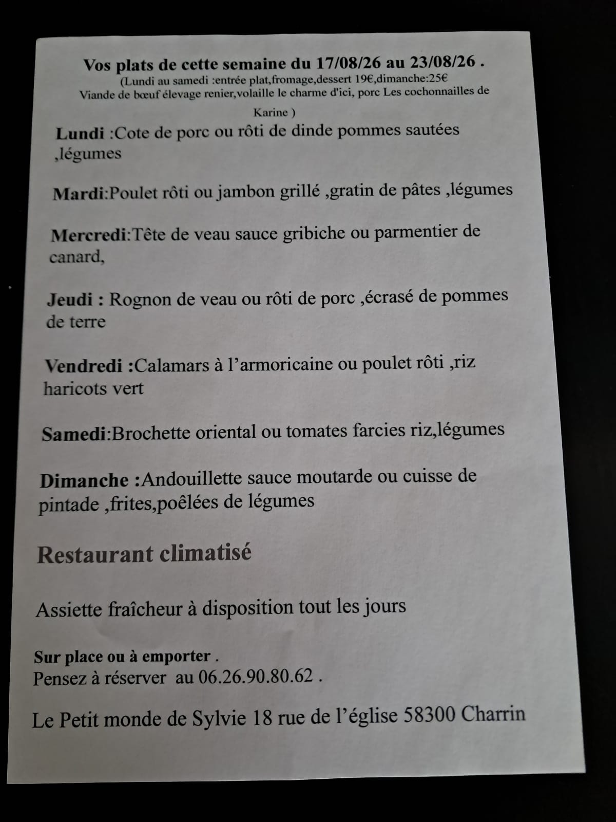 Suggestion du moment